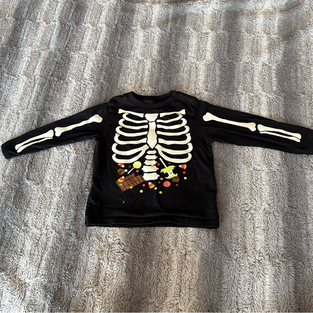 18M GLOW IN THE DARK Bones Long Sleeve Shirt